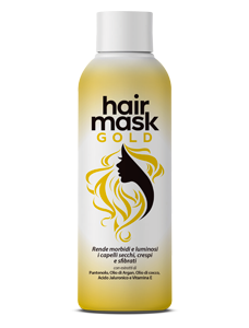 Hair Mask Gold – Maschera Rigenerante con Argan e Acido Ialuronico