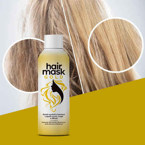 Hair Mask Gold – Maschera Rigenerante con Argan e Acido Ialuronico