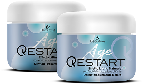 Age Restart Crema Viso Antirughe con Acido Ialuronico e Karité 50ml x2