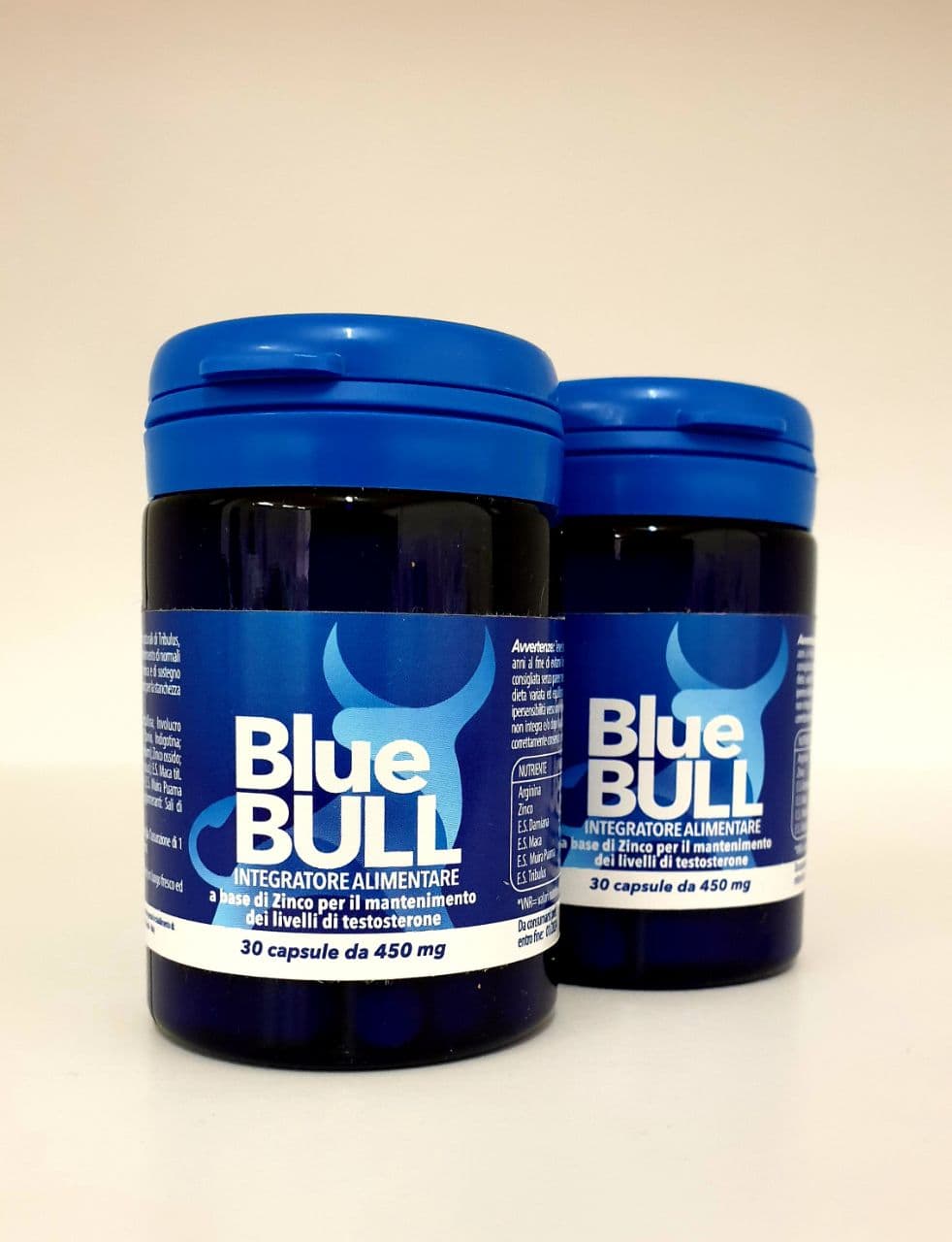 BlueBull – Integratore Naturale Uomo con Arginina, Zinco, Tribulus, Maca, Damiana e Muira Puama | Energia, Desiderio e Vitalità Maschile - Bioniva