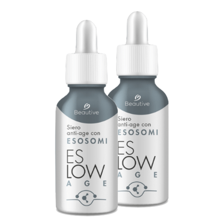 Eslow Age – Siero Antiage Rigenerante con Esosomi Vegetali, Acido Ialuronico, Collagene ed Elastina (2x30ml) - Bioniva