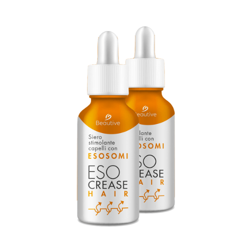 Esocrease Hair – Siero Crescita Capelli con Esosomi Vegetali, Caffeina e Cheratina | Fortificante e Anti - Caduta Naturale (2x30 ml) - Bioniva